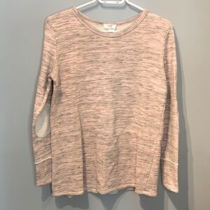 Pink And Grey Heathered Sweater